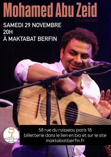 Mohamed Abu Zeid - samedi 29 novembre 20h