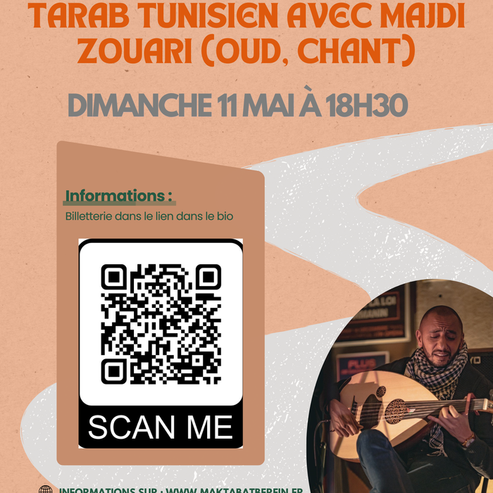 Soirée de tarab tunisien avec Malek Magri et Majdi Zouari - dimanche 11 mai à 18h30