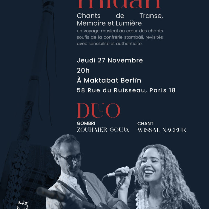 MIDAN Chants de Trance (gombri et chant) - jeudi 27 nov 20h
