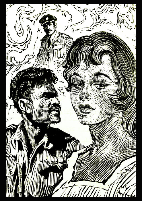 Fille Noir et Blanc (Affiche taille A3)